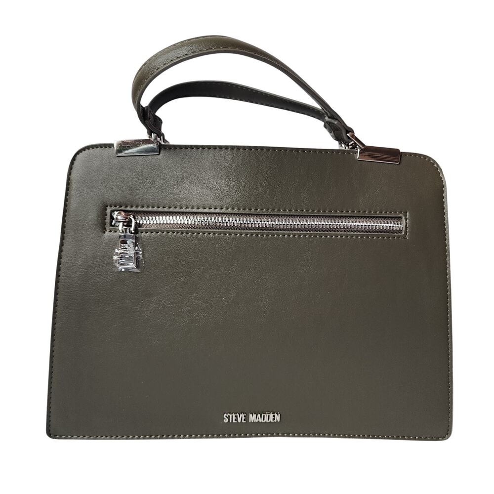 Steve Madden Double Handle Satchel Purse Bag Detachable Crossbody Strap Wallet